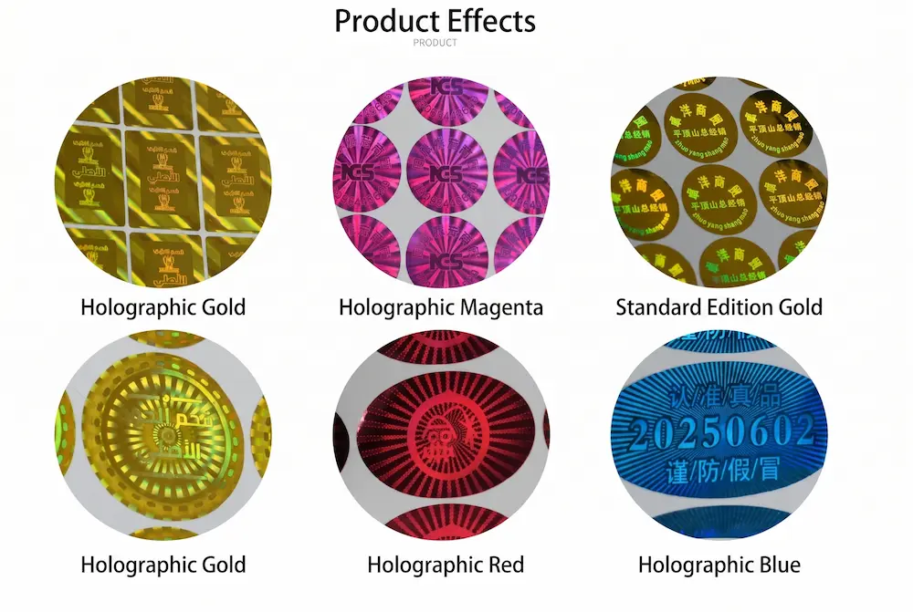 Industrial-grade holographic honeycomb stickers with high-tack adhesive for secure packaging, document sealing, and tamper-proof identification.